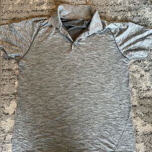 Lululemon Men's Gray Polo Shirt